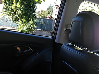 I Give My Stepson a Footjob in Car While I Am Wearing Stockings and Heels. Xstepmommyx