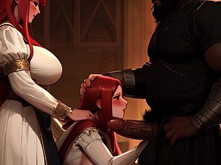 Thick Donk cougars in Renaissance Fest Clothes Get Banged by Muslim Warriors