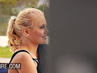 Threesome with a Blonde and a Redhead in a Villa