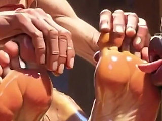 Old Granny Foot Worship - Man Licking Oiled Wrinkled Soles