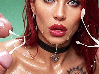 Anna and Jake Sex in Bukkake Party. Blonde Curvy Woman with Big Tits, Big Dick, Creampie, Cumshot, Gangbang, Bukkake