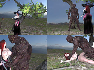 Sexy Witch With Big Tits Nailed By a Monster Cock