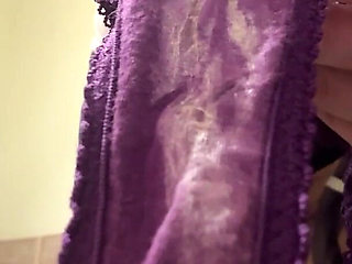 Russian Girl Shows Dirty Panties in Secretions and Unwashed Hairy