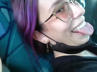 The wild girlfriend wants to get her pussy pounded right in the bus