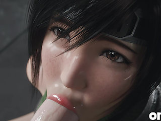 Yuffie Kisaragi Big Dick Sloppy Blowjob - Deep & Messy 3D Animation
