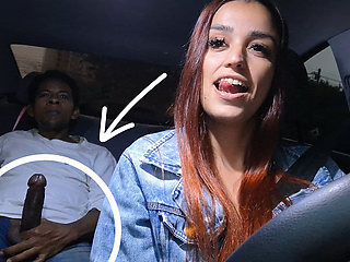 Slutty App Driver Catches Passenger Masturbating From Behind and Has Sex with Him