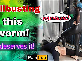 Training Zero Femdom Ballbusting CBT Bondage Punishment! Chastity Slave BDSM FLR Real Homemade Amateur MILF Wife Stepmom