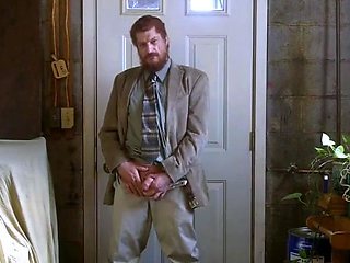 Big-Cock Israeli Daddy Strokes in Suit