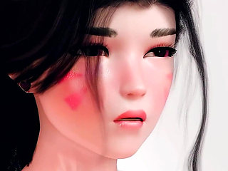 D.va Gangbang Photoshoot - DP & Creampie - 3D Overwatch Animation