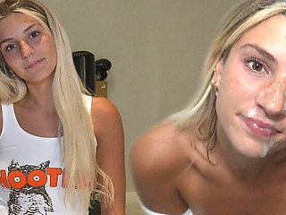 Ambie Bambii Halloween Blowjob POV - Teen Amateur Facial at Wild Party