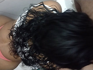 My Naughty Friend Came Into the Bathroom and Sucked Me Until I Came on Her Wonderful Breasts