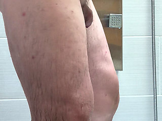Man drying after shower