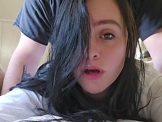 Beautiful Brunette Girlfriend Anal Tease Dirty Talk Cum on Ass