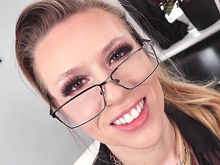 Horny Office Secretary Masturbating at Work