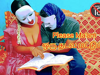 Student Seduced and Takes Everything From His Hot Teacher - Tamil Erotic Video with Loud Moaning