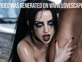 Busty Goth Rough Pounding On Icy Beach (AI)