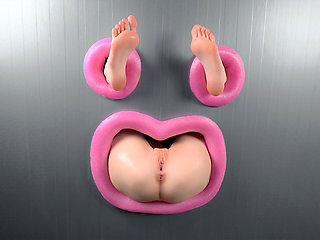 Gloryhole Ass Sticking Out of the Wall: POV Fuck with Face Reactions Until Creampie