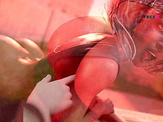 Alex gets naughty with Latisha's ass in this cartoon fantasy