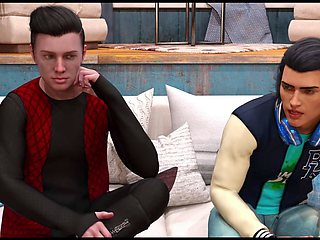 Hot blonde in a 3D visual novel