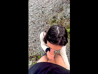 Outdoor Blowjob Facial