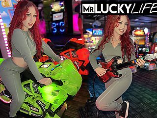 Beauteous Arietta Adams - red head scene - Mr Lucky Life