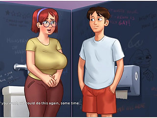 Summertime Saga - Gameplay - Roleplay - Taboo - Judith Big Saggy Boobs Pressing and Handjob