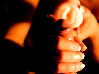 Rubber Vagina Handjob from a Stunning Brunette Babe