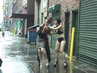 Horny dominatrix babes find slut with massive tits while getting nipples clamped - (Video has no audio but music)