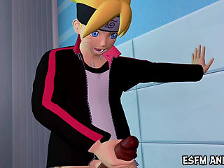 Boruto Caught on Bathroom. Naruto Hentai