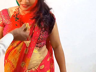 Cheating Wife Played Holi And Fucked By Husbands Friend