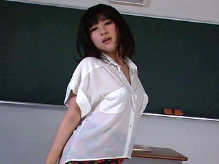 Teen Kyoka, Japanese cutie with tiny boobs, lost in passion