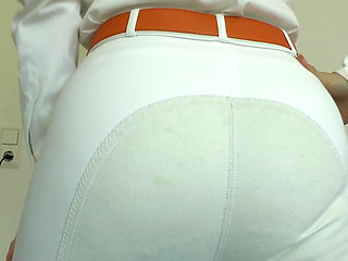 POV: Pamper White Sexy Riding Pants Ass and JOI