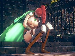 Redhair, steampunk, archery