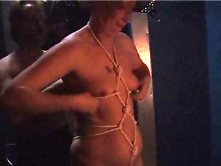 Milf loves suspension bondage and toys