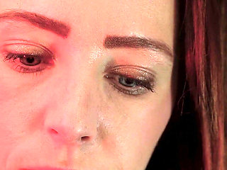 Petite Brunette Close up Smoking Tease