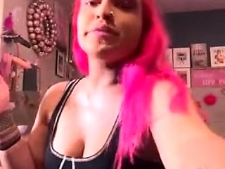 Big boobs milf masturbates with her dildo