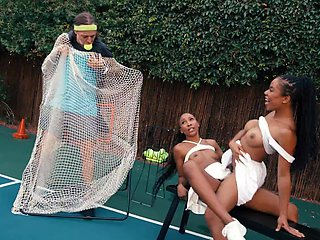 Lewd black muff munchers breathtaking porn movie