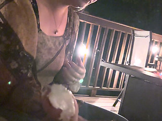 Wife Eats Roasted Marshmellows off My Cock