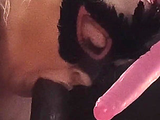 Pretty Little Mouth Gagging on Cock Stuck to the Headboard Pop Pop Pop
