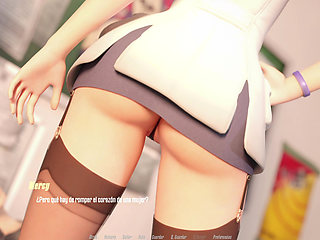 Overwatch XXX - Fucking Pink Lady's Pussy from Overwatch - Mercy's Route