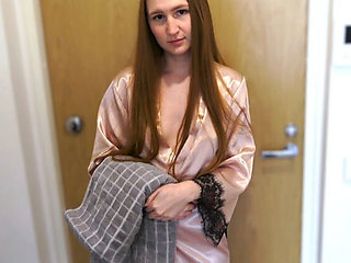 Neighbor Girl With Big Tits Asks For Shower - Redhead Amateur Blowjob & Facial Cumshot POV