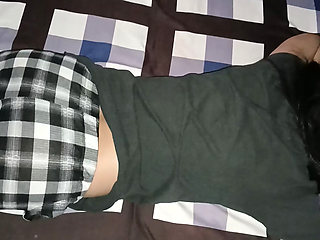 Old man fucked Muslim girl Fatima's tight pussy inside the room, there was no one at home