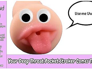 Your Deep Throat Pocket Stroker Comes To Life [onahole] [fleshlight Audio Roleplay] - April Fools