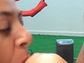 Threesome Casting with a Shy Brazilian Girl - Sloppy Double Blowjob, Fucking and Cum Swallowing!