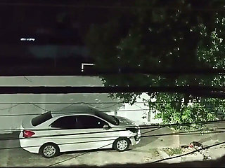 Fucks with Lover in the Car in Front of the House and Comes Back Full of Cum Smiling