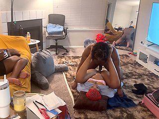 My best friend gets drilled in the living room right in front of me