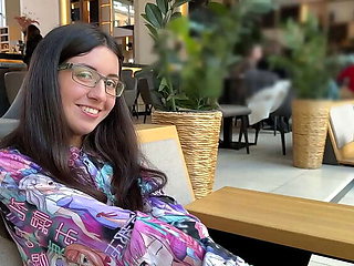 Nerdy Brunette Loves Cum on Her Glasses