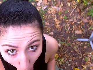 Horny Vlogger Finds Cock To Suck Outdoors