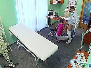 Hot Brunette Trades Sex For Health Check Docs