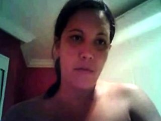 Brazilian Brunette Amateur Fingers on Webcam